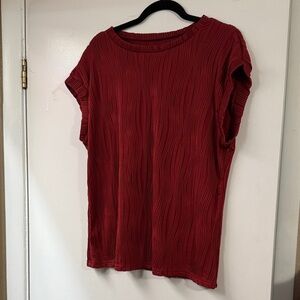 Amazon Women's Short Sleeve Red Top